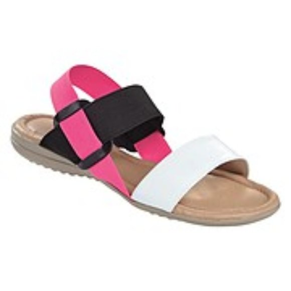 Sofwear by Beacon Shoes - Sofwear NWT Pink Black & White Joy Sandals Sz 7.5W